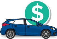 car with money symbol